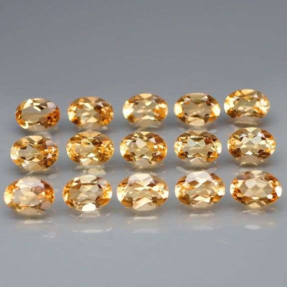 High fire 10.50ct 7x5mm real Brazilian Citrine set!