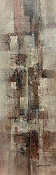 Earth-Toned Original on Canvas by Samin Chase Samin Chase Sediment of Memory