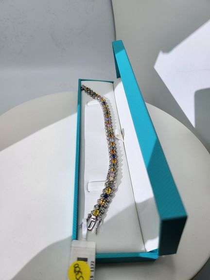 Polychromatic Sapphire Bracelet in Sterling Silver