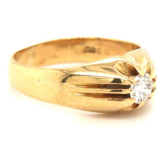 14kt Yellow gold 0.35ct diamond ring