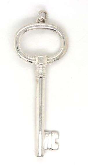 Tiffany & Co large oval key charm pendant