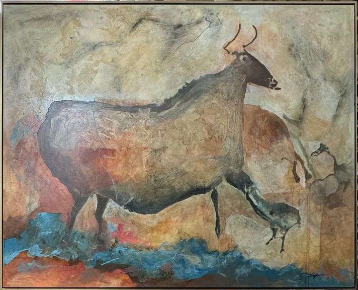 Expressive Earth-Toned Original on Canvas Yuval Wolfson The Sovereign Beast