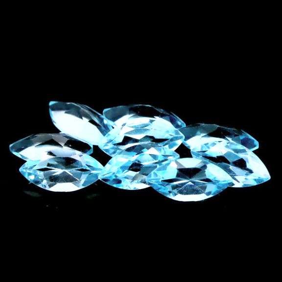 Gorgeous 11.25ct marquise cut Swiss blue Topaz set