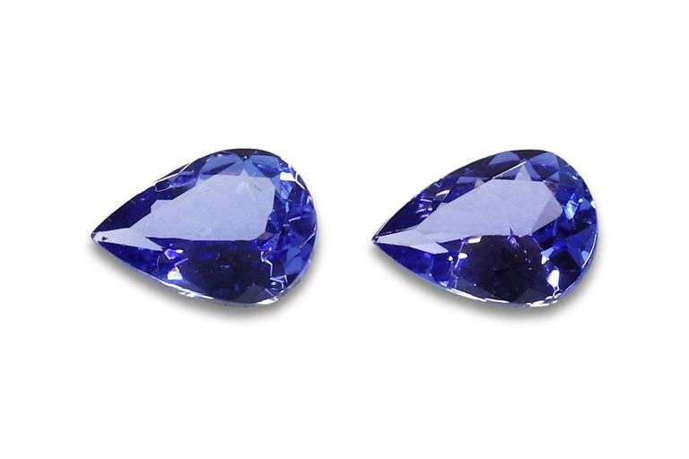 Graceful Pear-shaped Tanzanite Pair