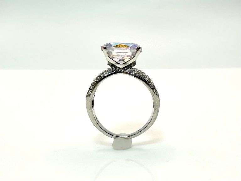 Gold Plate 5 Ct Rose Cut Azotic Topaz Ring