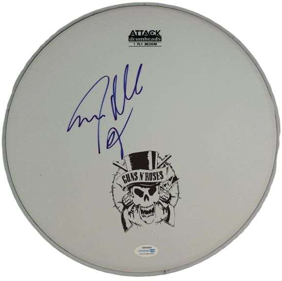 Guns N Roses Steven Adler Autographed Signed Custom Framed Drum Head Display ACOA