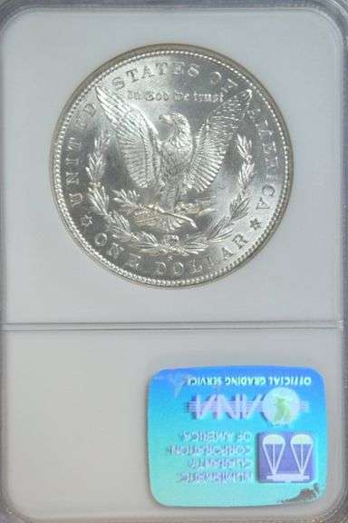 Blazing nearly Gem BU 1879-S Morgan Silver Dollar. NGC MS64