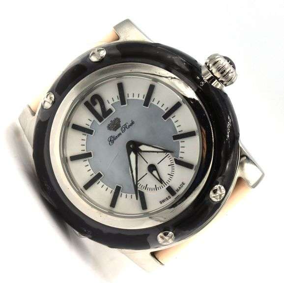 Glam Rock white dial watch