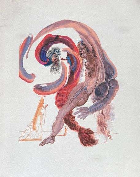 Collectible Original Color Engraving by Salvador Dali from The Divine Comedy