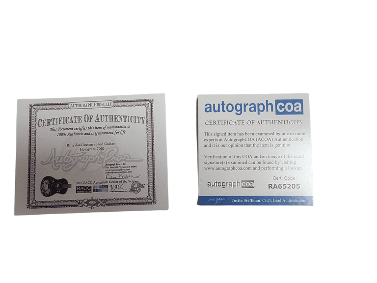 Billy Joel Autographed Signed Hand Airbrushed Painting Acoustic Guitar ACOA PSA