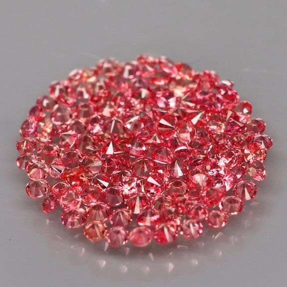 Vibrant color! Diamond cut! 2.63ct  cherry pink Sapphire set!