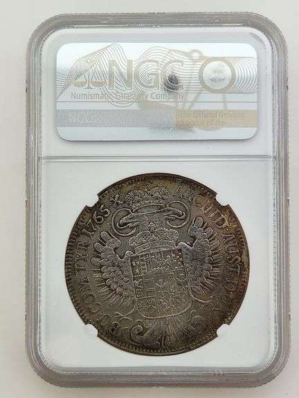 1765 Austria Taler Hall Dav-1122 M. Theresa, NGC VF Details "Ex. Jewelry"
