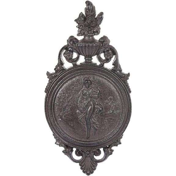 Lady of the Garden Vintage-Style Cast Iron Wall Plaque