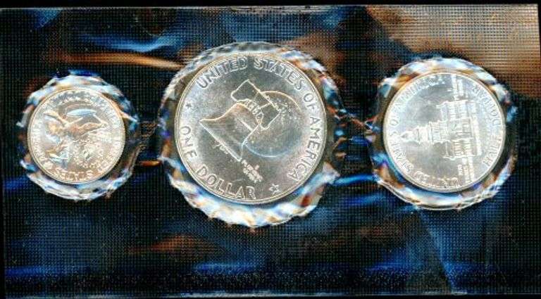1976 3-Piece Silver Bicentennial Mint Set without Envelope