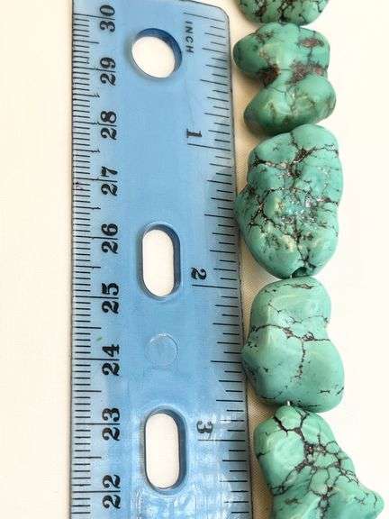 925 Sterling Silver Jay King DTR Nugget Cut Raw Turquoise Necklace