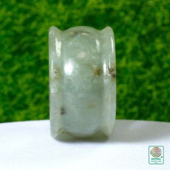 Substantial 67.60ct thick walled Burmese Jade ring