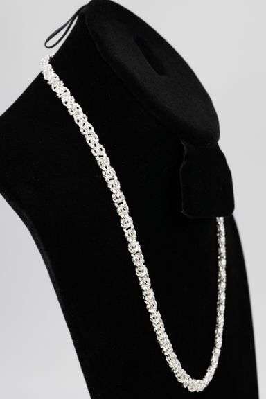 .925 Italian Sterling Silver 6.5mm Byzantine Necklace 20 Inches