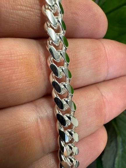Sterling Silver Solid Miami Cuban Link Chain 6.8mm 925 Italy Box Lock Necklace 18"