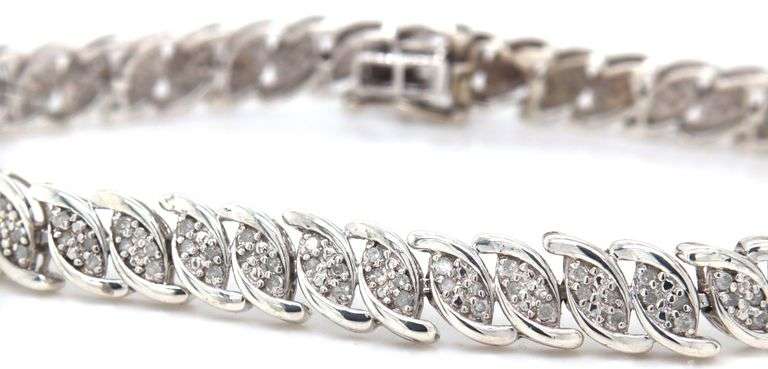 925 Sterling silver diamond bracelet