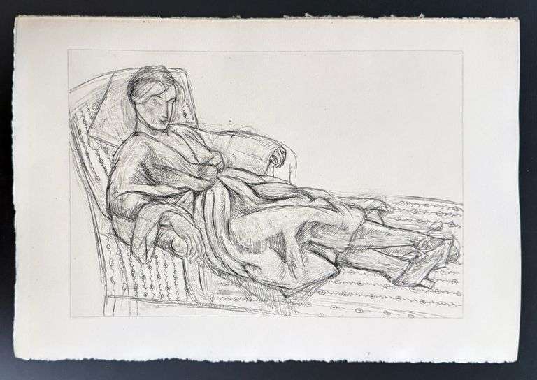 Very rare Henri Matisse etching signed in the plate, C.1920, from the series of Cinquante Dessins