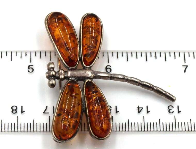 925 Sterling silver fire fly brooch