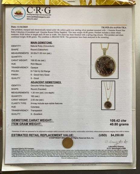 Fantastic Very Rare Unheated Colossal 109.42CTS Round Cabochon-Cut Natural Star Ruby & Sapphire Gems