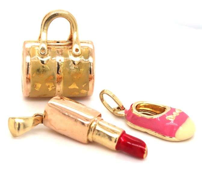 Lot of 14kt Yellow gold 3 charms