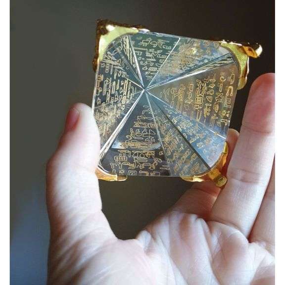 Crystal Pyramid Paperweight
