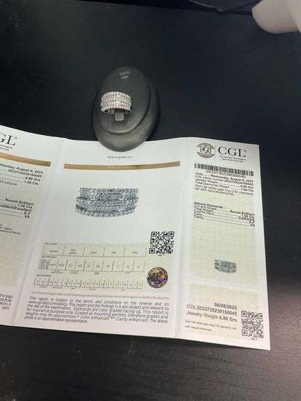 CERTIFIED BRAND NEW 14K WHITE GOLD DIAMOND RING / BAND