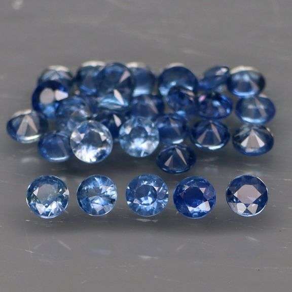 Heated only! 2.01ct pure ink blue Sapphire set from Madagascar