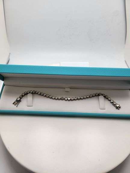 Very rare natural Mine Cut Diamond Bracelet in silver