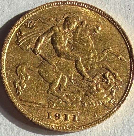 1911 Slider Gold Half Sovereign