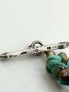 Vintage 925 Sterling Silver Double Strand Turquoise Chip Bracelet