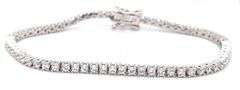 925 Sterling silver round cubic zirconia tennis bracelet