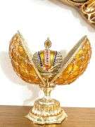 Fabergé-Style Imperial Crowned Egg Trinket
