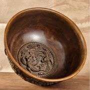 Chinese Copper Dragon and Phoenix Feng Shui Bowl