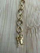 Gold Plated 925 Sterling Silver CZ 6mm Infinity Link Bracelet 7"