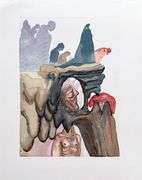 Highly Collectible Salvador Dali Original Color Engraving from The Divine Comedy
