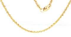 14kt Yellow gold rope chain necklace
