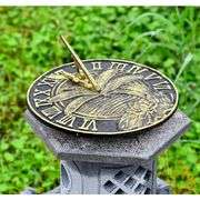 Vintage-Style Cast Iron Dragonfly Sundial