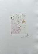 Highly Collectible and Rare Salvador Dali Hand-signed Original Engraving