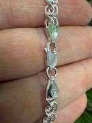 Sterling Silver Italian Love Heart Chain 5.5mm Solid 925 Italy Infinity Promise Bracelet Anklet 9"