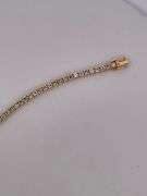 CERTIFIED BRAND NEW 14K YELLOW GOLD DIAMOND TENNIS BRACELET