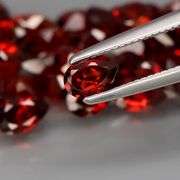 Premium 10.06ct pear cut cherry red Mozambique Garnet set!
