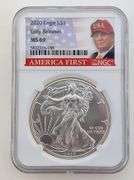 2020 American Silver Eagle, NGC MS69 Early Releases - Donald Trump / America First