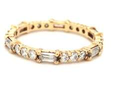 10kt Yellow gold Moissanite band