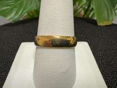 10k Yellow Solid Gold 5mm Comfort Fit Domed Plain Men's Women's Wedding Band Size 10
