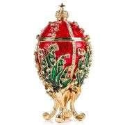 Lilies of the Valley Fabergé Egg Replica Jewelry Box