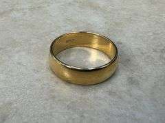 14k Yellow Solid Gold 6mm Domed Plain Men's Women's Wedding Band Size 9