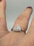 14kt Solid White Gold & Diamond Band Ring